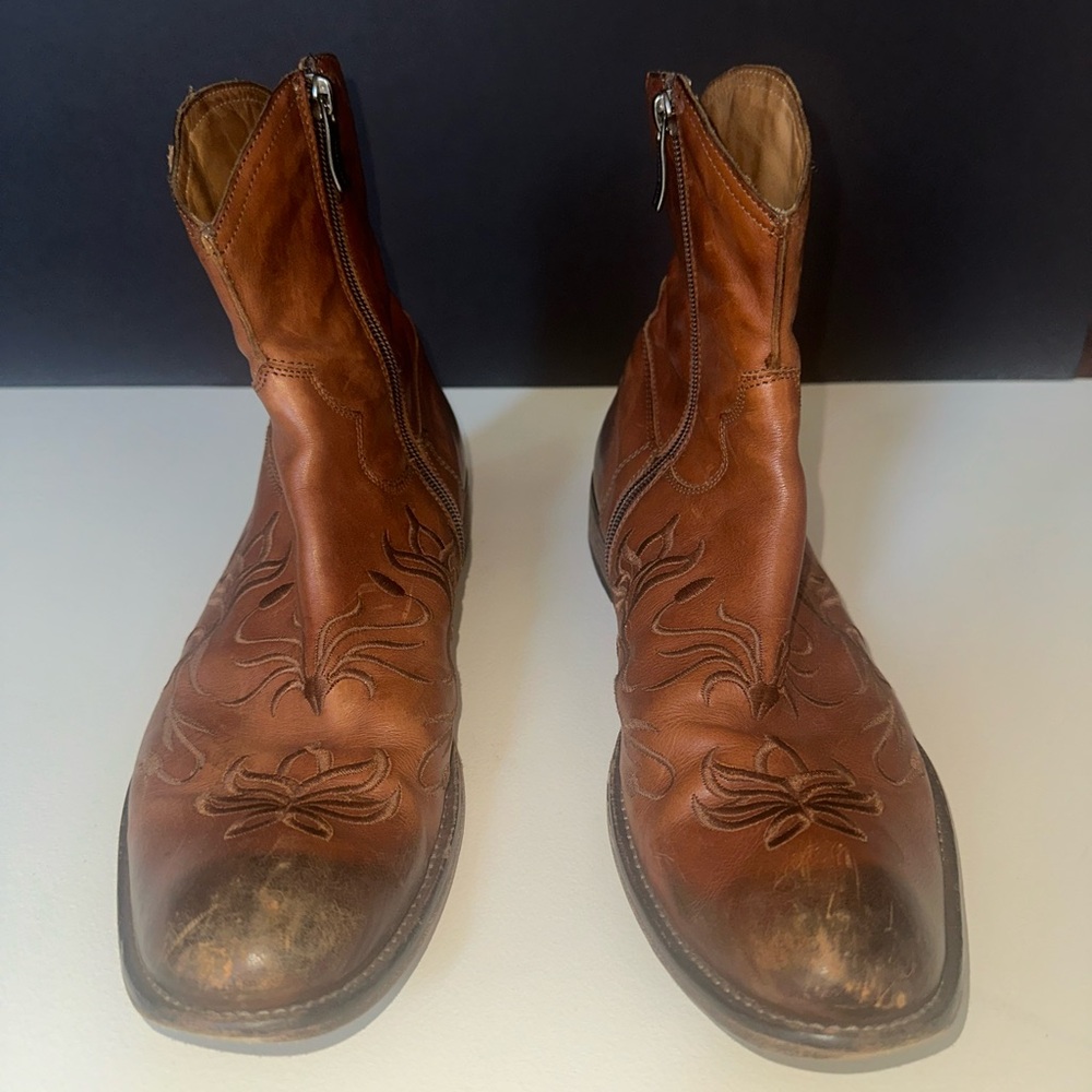 Kenneth Cole Men's Brown Leather Western Boots